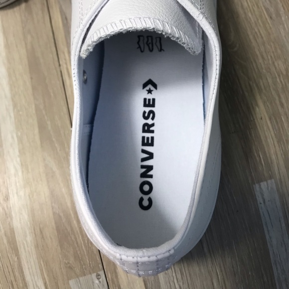 Converse Jack Purcell LEA Leather LowTop WhiteNavy - Picture 6 of 8